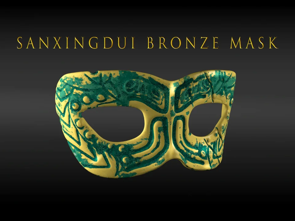 Ancient Bronze-Style Mask