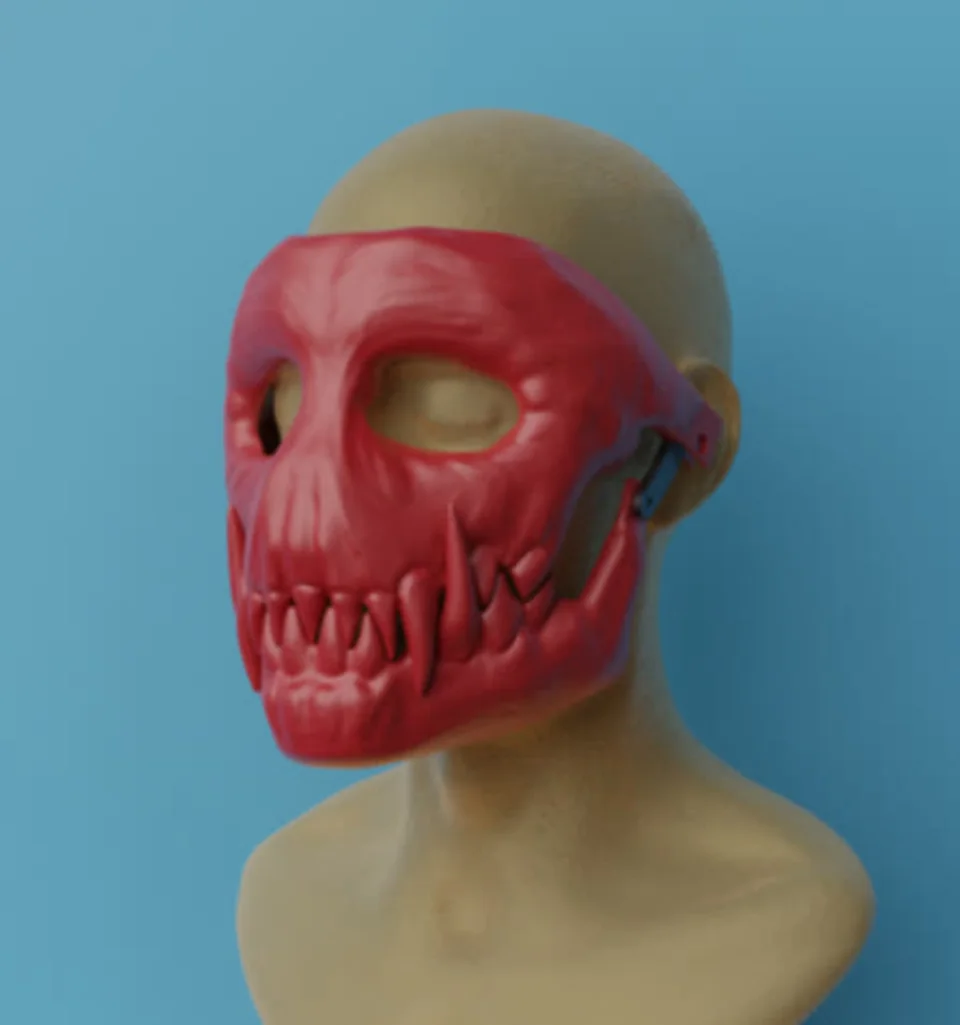 Moving-Jaw Skull Mask