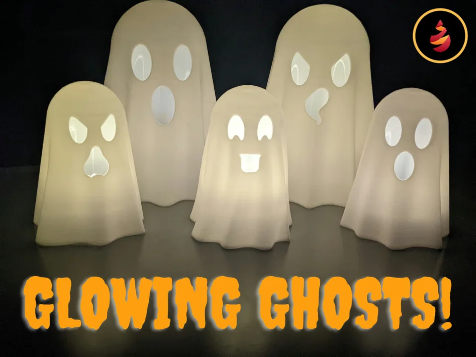 Three Glowing Ghosts